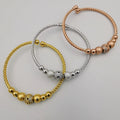 24K Gold Plated Bracelet Set [3-Pieces] - Adjustable Size - Style 6 - Offer Hunts
