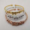 24K Gold Plated Bracelet Set [3-Pieces] - Adjustable Size - Style 7 - Offer Hunts
