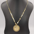 18K Gold Plated Elegant Round Coin Necklace - Offer Hunts