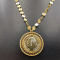18K Gold Plated Elegant Round Coin Necklace - Offer Hunts