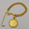 24K Gold Plated Coin Bracelet - Style 3 - Offer Hunts