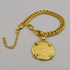 24K Gold Plated Coin Bracelet - Style 4 - Offer Hunts