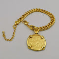24K Gold Plated Coin Bracelet - Style 4 - Offer Hunts
