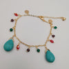18K Gold Turquoise Stone Bracelet - Offer Hunts