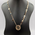 24K Gold Plated Half and Half Coin Necklace - Offer Hunts