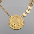 24K Gold Plated Half and Half Coin Necklace - Offer Hunts