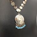 24K Gold Plated Coin Turquoise Beads Necklace - Offer Hunts