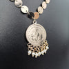 24K Gold Plated Coin White Beads Necklace - Offer Hunts