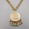 24K Gold Plated Coin White Beads Necklace - Offer Hunts