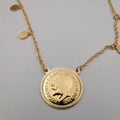 24K Gold Plated Simple Coin Necklace - Offer Hunts