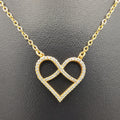 18K Yellow Gold Plated Infinity Heart Necklace - Offer Hunts