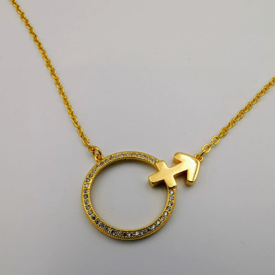 18K Yellow Gold Plated Feminine Necklace - Offer Hunts