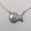 18K White Gold Plated Lucky Fish Necklace - Offer Hunts