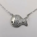 18K White Gold Plated Lucky Fish Necklace - Offer Hunts