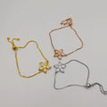 24K Gold Plated Flower Bracelet Set [3 Pieces] - Offer Hunts