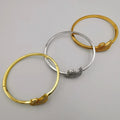 24K Gold Plated Stainless Steel Swan Bracelet Set [3 Pieces] - Adjustable Clasp Lock - Offer Hunts