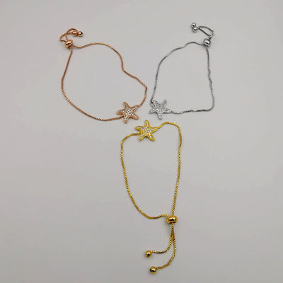 24K Gold Plated Star Bracelet Set [3 Pieces] - Offer Hunts