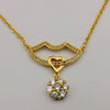 18K Yellow Gold Plated Crystal Lips Necklace - Offer Hunts