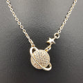 18K Yellow Gold Plated Globe Star Necklace - Offer Hunts