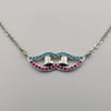18K White Gold Plated Eyed Hearts Necklace - Offer Hunts