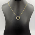 18K Yellow Gold Plated Round Butterfly Necklace - Offer Hunts