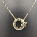 18K Yellow Gold Plated Round Butterfly Necklace - Offer Hunts