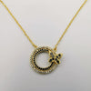 18K Yellow Gold Plated Round Butterfly Necklace - Offer Hunts