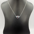 18K White Gold Plated Heart Wings Necklace - Offer Hunts