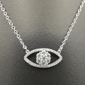 18K White Gold Plated Crystal Eyes Necklace - Offer Hunts