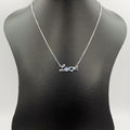 18K White Gold Plated Love Necklace - Offer Hunts