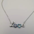 18K White Gold Plated Love Necklace - Offer Hunts