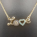 18K Yellow Gold Plated Love Necklace - Offer Hunts
