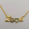 18K Yellow Gold Plated Love Necklace - Offer Hunts