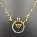18K Yellow Gold Plated Arrow Heart Necklace - Offer Hunts