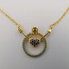 18K Yellow Gold Plated Arrow Heart Necklace - Offer Hunts
