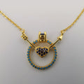 18K Yellow Gold Plated Arrow Heart Necklace - Offer Hunts