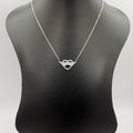 18K White Gold Plated Heart Wings Necklace - Offer Hunts