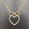18K Yellow Gold Plated Infinity Heart Necklace - Offer Hunts