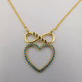18K Yellow Gold Plated Infinity Heart Necklace - Offer Hunts