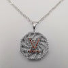 18K White Gold Plated LV Necklace - Offer Hunts