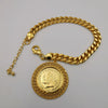 24K Gold Plated Coin Bracelet - Style 6 - Offer Hunts