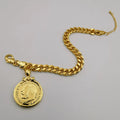 24K Gold Plated Coin Bracelet - Style 5 - Offer Hunts