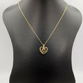 18K Yellow Gold Plated [I Love You in 100 Languages] Heart Lens Necklace - Offer Hunts