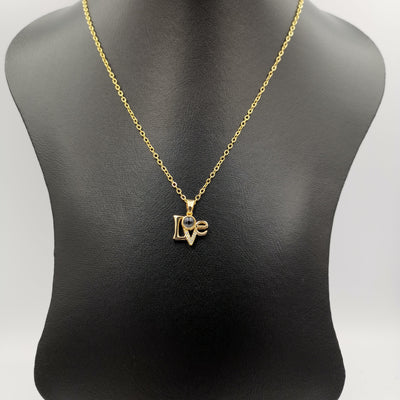 18K Yellow Gold Plated [I Love You in 100 Languages] Love Lens Necklace - Offer Hunts