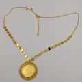 24K Gold Plated Coin Necklace - Style 6 - Offer Hunts