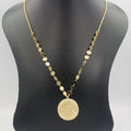 24K Gold Plated Crystal Coin Necklace - Offer Hunts