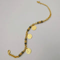 24K Gold Plated Tri Coin Bar Bracelet - Offer Hunts