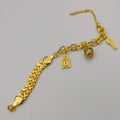 24K Gold Plated Bi Chain Egg Key Padlock Bracelet - Offer Hunts