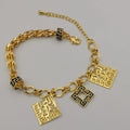 24K Gold Plated Tri Rhombus Bracelet - Offer Hunts