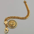 18K Rose Gold Plated 3D Vers.ace Chain Bracelet - Offer Hunts